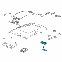 OEM 2010 Cadillac CTS Reading Lamp Assembly Diagram - 22780481