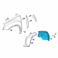 OEM 2008 Saturn Outlook Fender Liner Diagram - 25849011