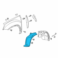 OEM 2016 GMC Acadia Fender Liner Diagram - 22816705