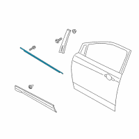 OEM 2016 Ford Escape Belt Molding Diagram - CJ5Z-7821452-C