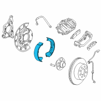 OEM GMC Park Brake Shoes Diagram - 22937747