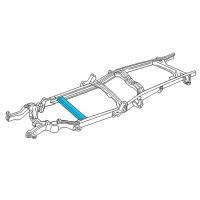 OEM 1999 GMC C2500 Suburban Crossmember, Trans Support *W/O Slotted Diagram - 15735499