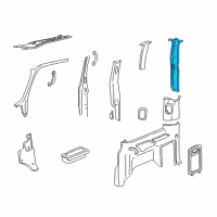 OEM Chevrolet Astro Molding-Body Rear Corner Garnish R.H. *Paint T*Graphite)(Pa Diagram - 15628880