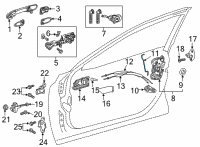 OEM Toyota Highlander Lock Rod Diagram - 69311-0E080