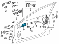 OEM 2022 Toyota Highlander Handle, Inside Diagram - 69206-02350-C0