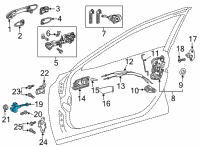 OEM 2020 Toyota Highlander Door Check Diagram - 68610-0E090