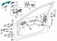 OEM 2022 Toyota Highlander Handle, Outside Diagram - 69210-0R070-C0