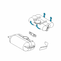 OEM Dodge B3500 Fuel Tank Strap Diagram - 52102205