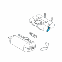 OEM Dodge B1500 Fuel Tank Strap Diagram - 52102215