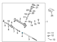 OEM 2022 Hyundai Santa Fe Bush-Rack Diagram - 56521-N9000