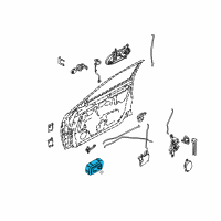 OEM 2005 Nissan Altima Door Inside Handle Assembly Left Diagram - 80671-ZB000