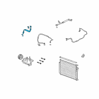 OEM Saturn Vue Hose, A/C Compressor & Evaporator Diagram - 96852767