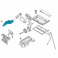 OEM 2016 Chevrolet Sonic Cooler Kit-Engine Oil Diagram - 25199751