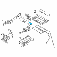 OEM Saturn Astra Cover, Timing Belt Center Front Diagram - 55354835