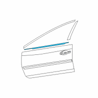 OEM 2015 Nissan Altima Moulding Assy-Front Door Outside, RH Diagram - 80820-3TA0A