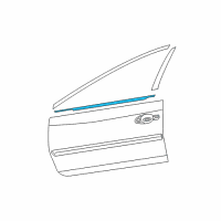 OEM 2013 Nissan Altima Moulding Assy-Front Door Outside, RH Diagram - 80820-3TA0A