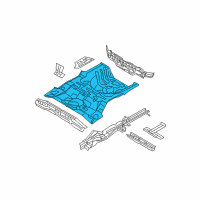 OEM Kia Spectra5 Panel-Rear Floor Diagram - 655112F210