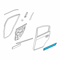 OEM Nissan Sentra MOULDING - Rear Door, LH Diagram - 82871-ZT59A