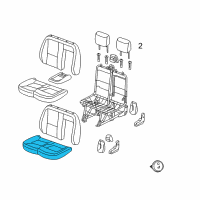 OEM 2020 Ram ProMaster 1500 Seat Cushion Foam Front Diagram - 68237022AA