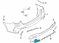 OEM 2022 BMW M340i xDrive TRIM, EXHAUST END PIPE, LEFT Diagram - 51-12-8-093-303