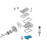 OEM BMW 550i Engine Oil Pan Upper Diagram - 11-13-7-570-694