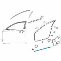 OEM 2020 Lexus IS350 WEATHERSTRIP, Front Door Diagram - 67863-53030