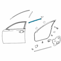 OEM 2016 Lexus IS300 WEATHERSTRIP, Front Door Diagram - 68171-53040