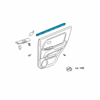 OEM 2001 Lexus RX300 Weatherstrip, Rear Door Glass, Inner RH Diagram - 68173-48010