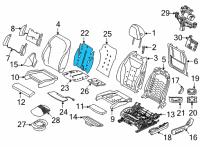 OEM 2022 BMW M440i HEATER ELEMENT BACKREST Diagram - 52-10-7-414-702