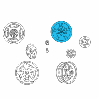 OEM 2000 Dodge Durango Alloy Wheels Diagram - 5EB37PAKAC