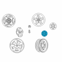 OEM Dodge Durango Wheel Center Cap Diagram - 52039401