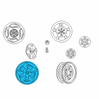 OEM 2000 Dodge Dakota Wheel-Aluminum Diagram - 5019221AA
