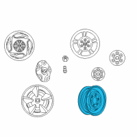 OEM 2001 Dodge Durango Alloy Wheels Diagram - 52039266