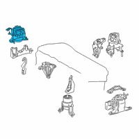 OEM Toyota RAV4 Front Mount Bracket Diagram - 12311-F0020