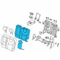 OEM 2019 Ford Edge Seat Back Pad Diagram - FT4Z-5866801-C