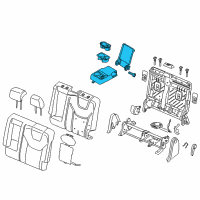 OEM 2022 Ford Edge Armrest Assembly Diagram - FT4Z-5867112-BK