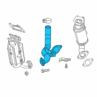 OEM 2017 Dodge Journey Exhaust Crossover Pipe Diagram - 68034402AG