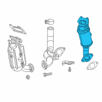 OEM 2015 Dodge Journey Exhaust And Catalytic Converter Diagram - 68036154AJ