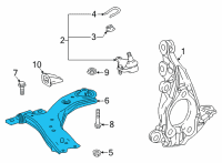 OEM 2021 Toyota Sienna Lower Control Arm Diagram - 48068-08050