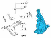 OEM 2021 Toyota Highlander Knuckle Diagram - 43201-0E010