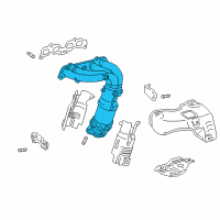 OEM 1998 Toyota RAV4 Manifold Converter Sub-Assembly Diagram - 25051-74060