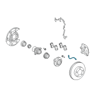 OEM Toyota Tundra Brake Hose Diagram - 90947-A2090