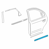 OEM 2008 Ford Taurus Lower Molding Diagram - 7G1Z-5425556-APTM