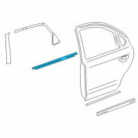 OEM 2008 Mercury Sable Belt Weatherstrip Diagram - 6G1Z-5425597-AA