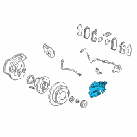 OEM Acura Integra Caliper Sub-Assembly, Right Rear Diagram - 43018-S03-Z03