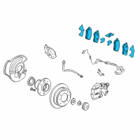 OEM 1995 Acura TL Rear Pad Set Diagram - 43022-SV4-G23