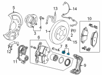 OEM 2022 Chevrolet Trailblazer Caliper Seal Kit Diagram - 13531968
