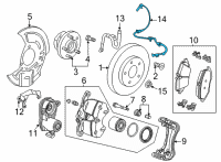 OEM 2022 Chevrolet Trailblazer Front Speed Sensor Diagram - 60004836