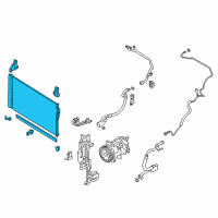 OEM 2018 Infiniti Q50 Condenser & Liquid Tank Assy Diagram - 92100-6HC0A