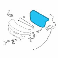 OEM 2011 Hyundai Elantra Weather Strip-Trunk Lid Diagram - 87321-3X000